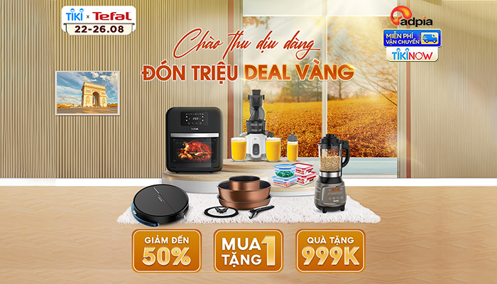 [TIKI] Tefal giảm sốc đến 50% hàng loạt siêu phẩm bếp đẹp, nhà sang