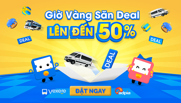 [VEXERE] Giờ vàng săn deal - Ưu đãi vé xe lên tới 50%