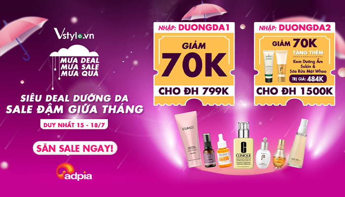 [VSTYLE] Mưa deal không ngớt - Vstyle tặng thêm mưa ưu đãi cực khủng