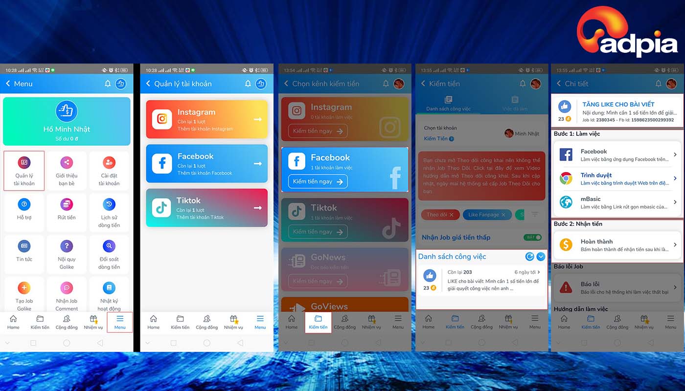 Kiếm tiền online tr&ecirc;n golike