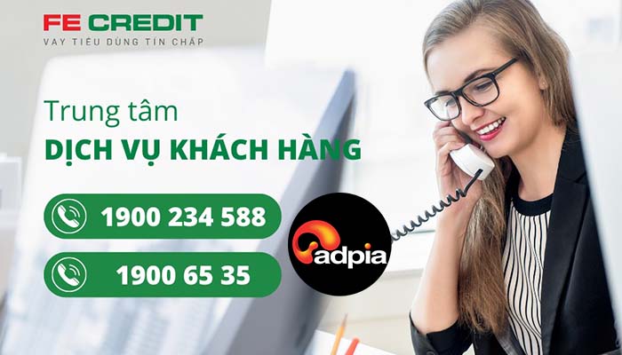 Số tổng đài hỗ trợ vay tiền mặt FE Credit