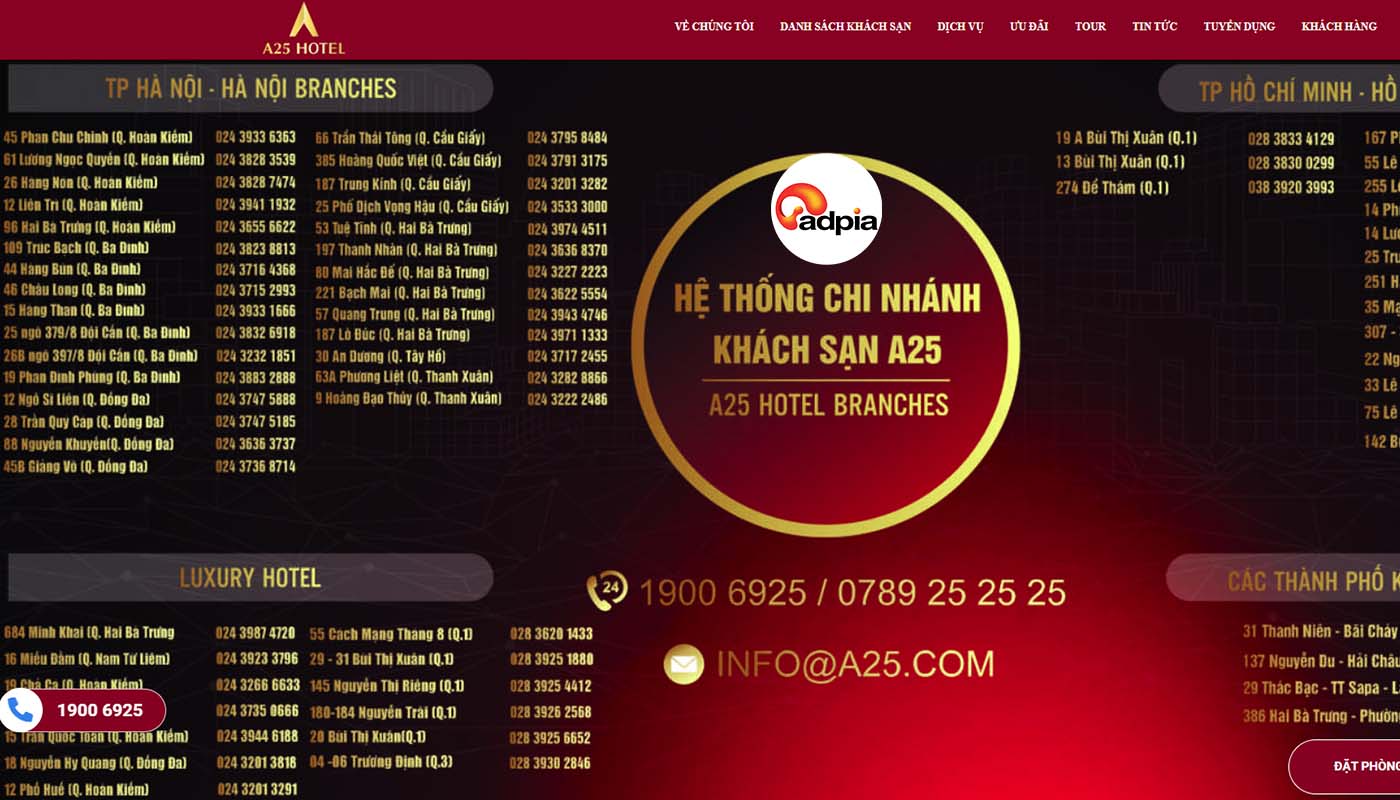 Hệ thống A25 Hotel