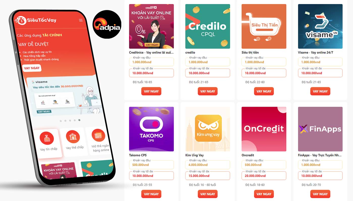 ứng dụng vay tiền online hỗ trợ nợ xấu