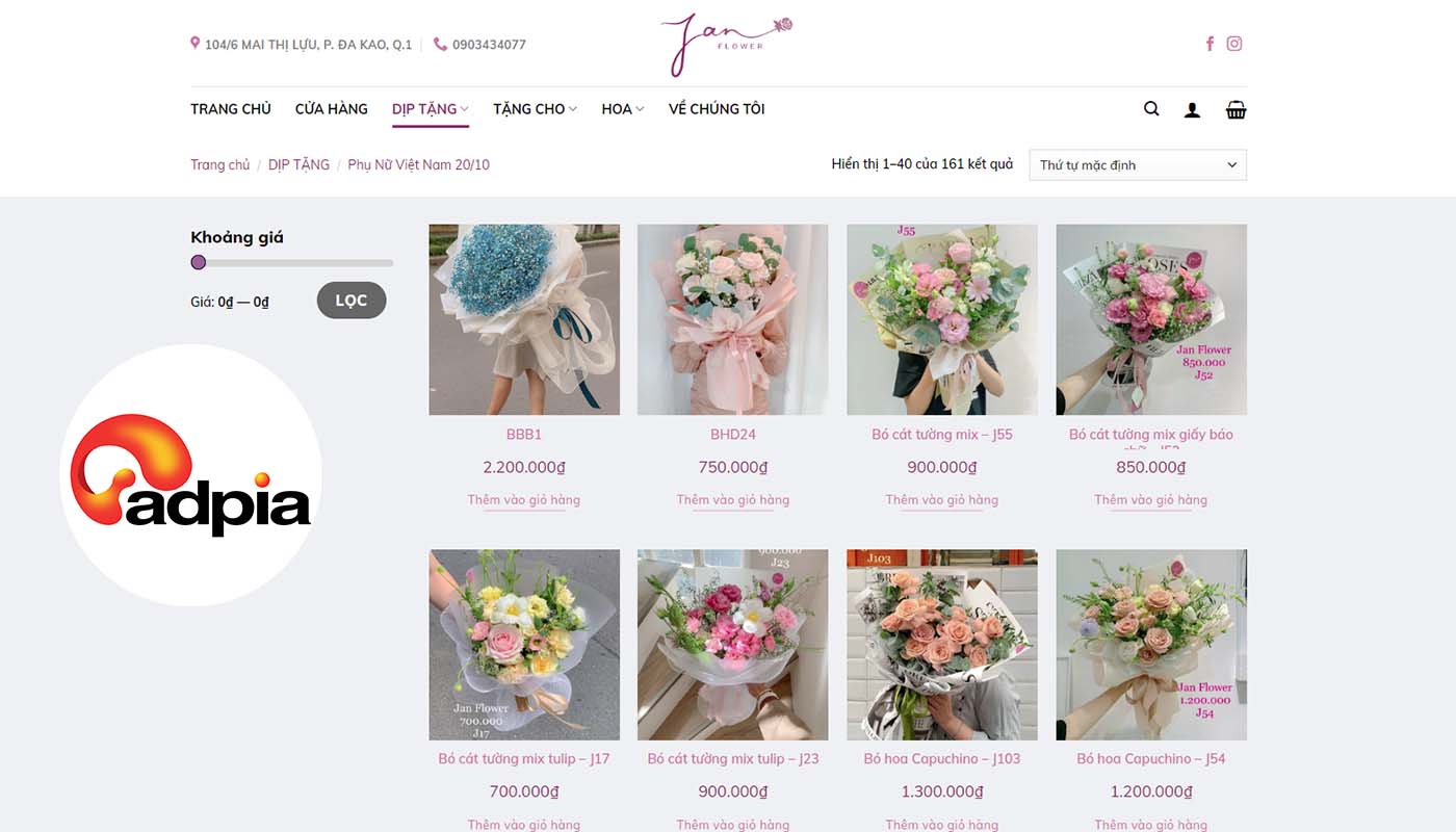 Những m&oacute;n qu&agrave; tặng ng&agrave;y quốc tế phụ nữ 8/3 Jan Flower