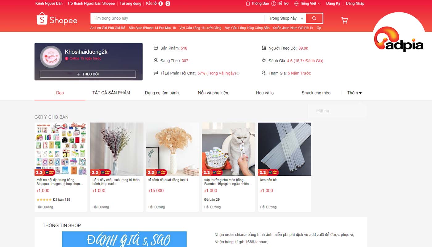 Shop b&aacute;n đồ phụ kiện 1k tr&ecirc;n Shopee kho sỉ hải dương
