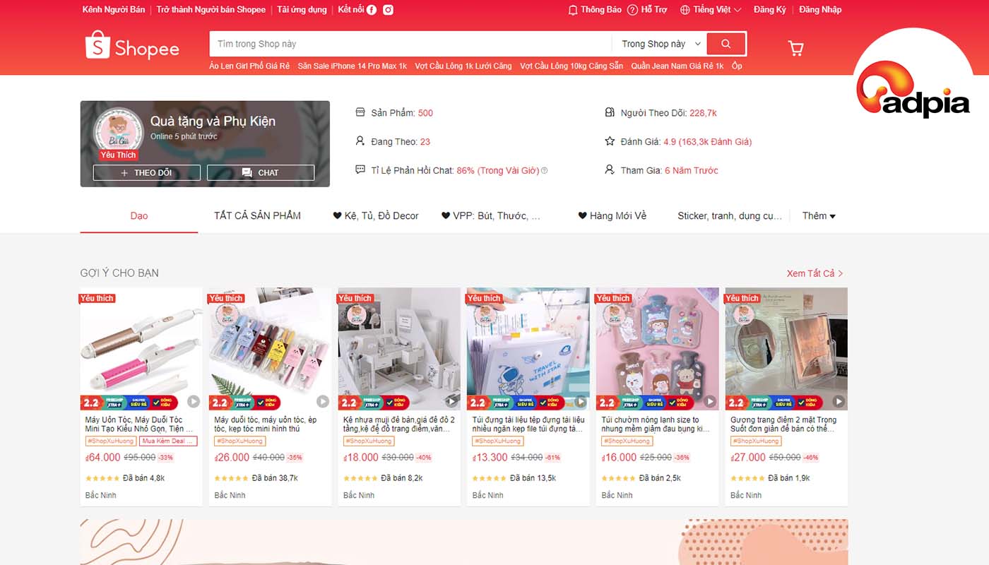 Shop b&aacute;n đồ phụ kiện 1k tr&ecirc;n Shopee qu&agrave; tặng v&agrave; phụ kiện