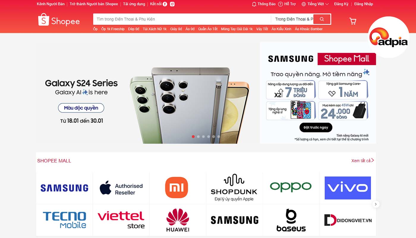 sản phẩm v&agrave; ng&agrave;nh h&agrave;ng b&aacute;n chạy tr&ecirc;n Shopee điện thoại v&agrave; phụ kiện