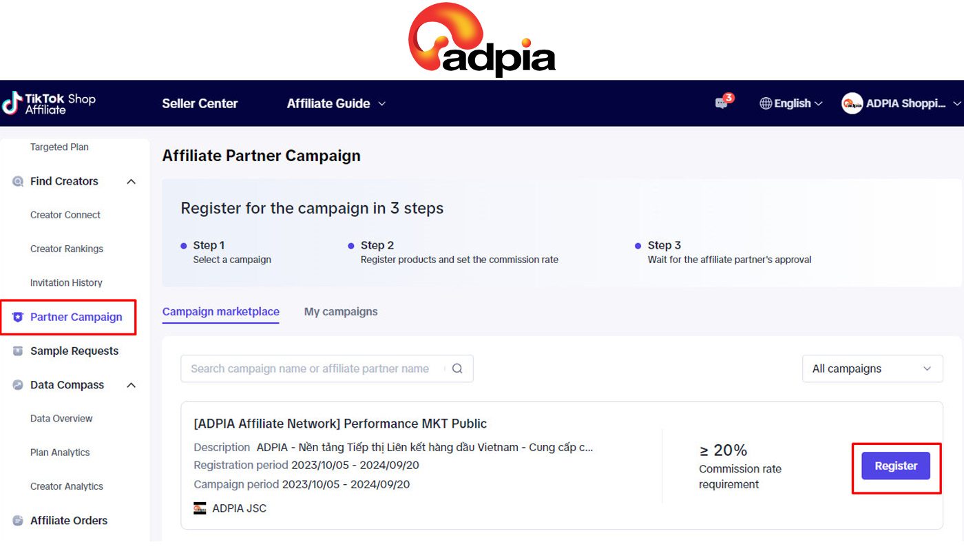 Tiktok affiliate partner