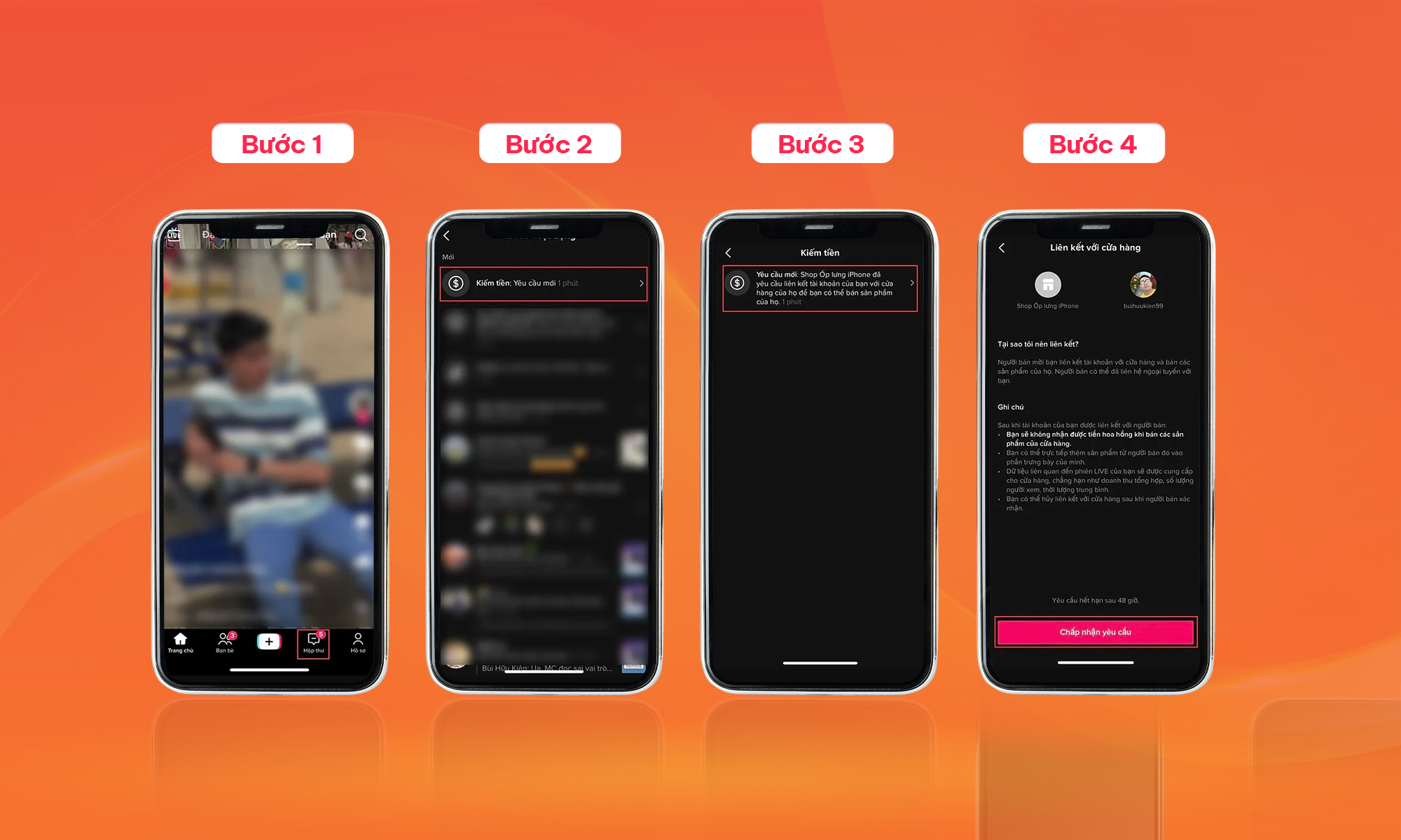 Liên kết tiktok cá nhân với tiktok shop