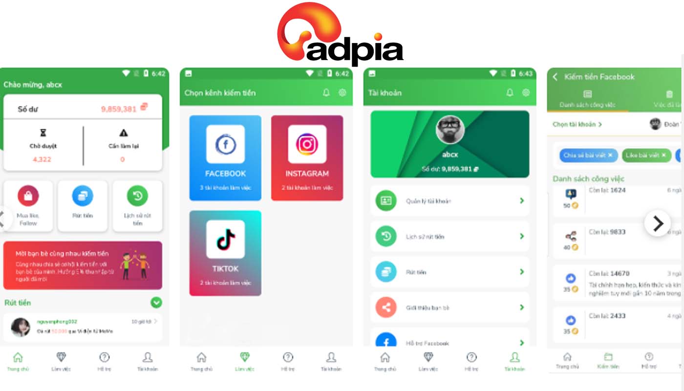 app kiếm tiền tiktok