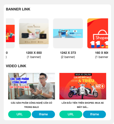Nền tảng tiếp thị liên kết có hỗ trợ banner quảng cáo hay không