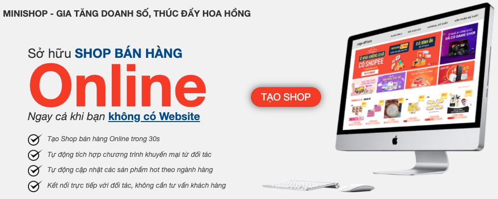 Tạo một trang website để quảng bá hoặc đăng tin mã giảm giá