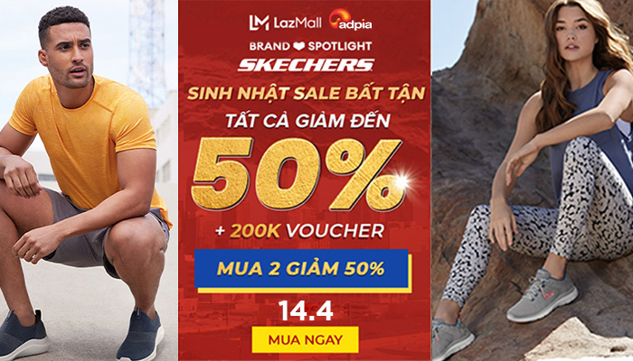 [LAZADA] Skechers - Bật mode sales thả ga