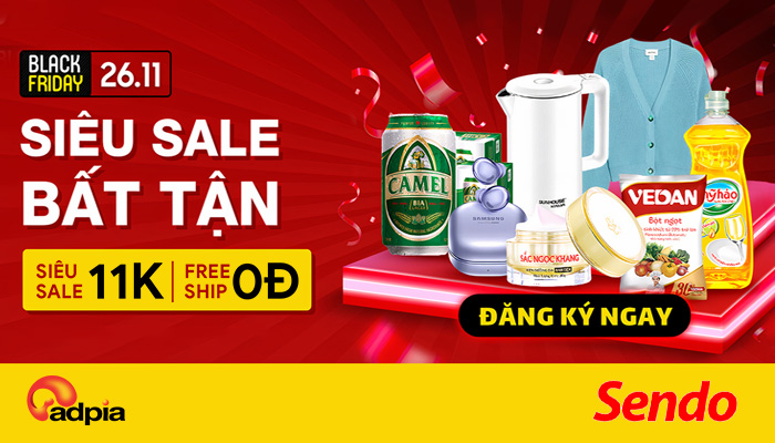 [SENDO] BLACK FRIDAY 26.11 NGÀY SALE BẤT TẬN