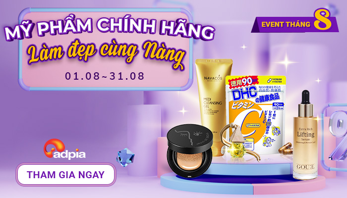 [ADPIA] BÙNG NỔ SỰ KIỆN HOT THÁNG 8/2021 "MỸ PHẨM CHÍNH HÃNG - LÀM ĐẸP CÙNG NÀNG"