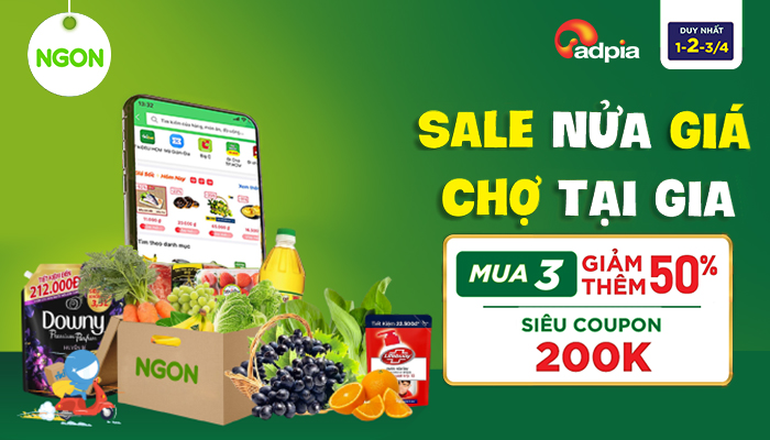 [TIKI] CHỢ TẠI GIA, SALE NỬA GIÁ CÙNG TIKINGON