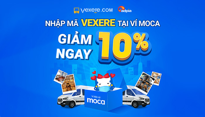 [VEXERE] Nhận ưu đãi khi thanh toán vé xe qua ví Moca