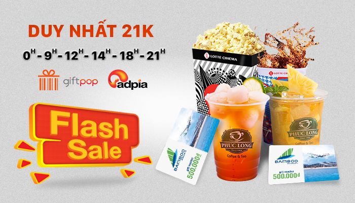 [GIFTPOP] FLASH SALE DUY NHẤT 21K KHUYẾN MÃI CỰC SÂU