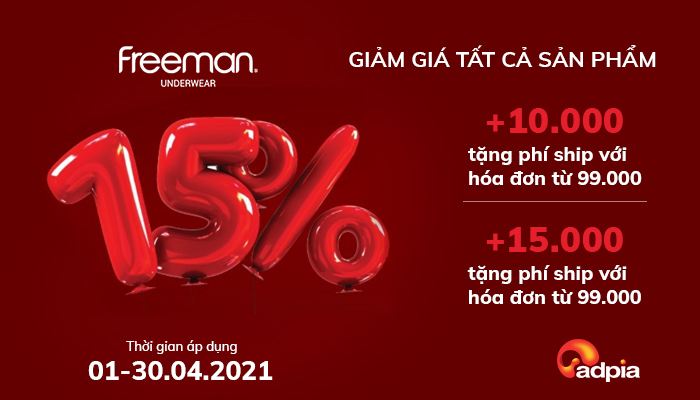 [FREEMAN] HELLO THÁNG 4 GIẢM GIÁ TẤT CẢ SẢN PHẨM HOT