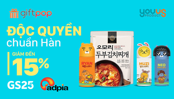 [GIFTPOP] GS25 GIẢM GIÁ TƯNG BỪNG ĐẾN 15%