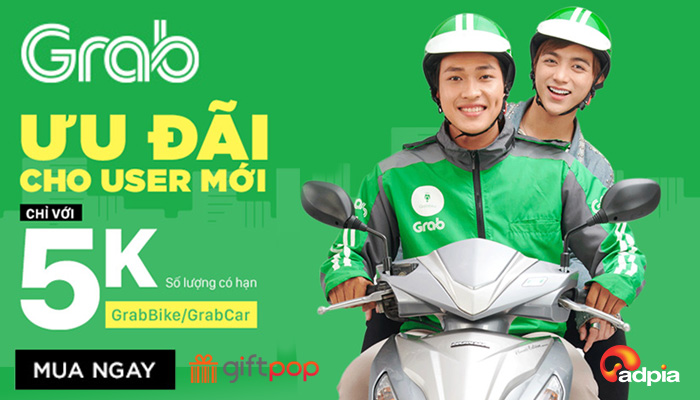 [GIFTPOP] ƯU ĐÃI ĐỘC QUYỀN GRAB TRÊN GIFTPOP