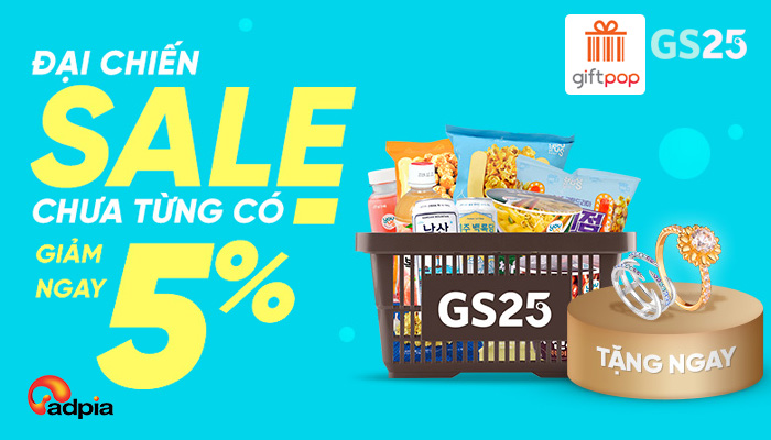 [GIFTPOP] ĐẠI CHIẾN SALE GIẢM NGAY 5%