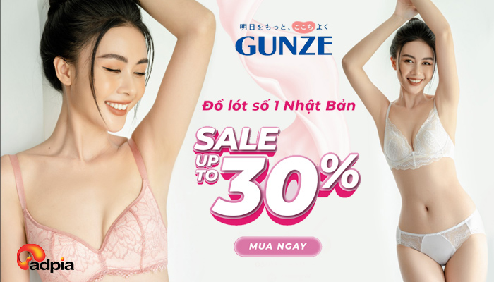 [GUNZE] THÁNG DỊU DÀNG COMBO CHO NÀNG NỘI Y MỚI SALE UPTO 30%