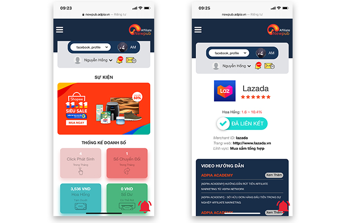 Cách lấy link tiếp thị liên kết lazada