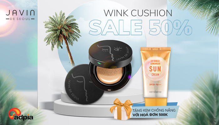 [JAVIN] PHẤN NƯỚC WINK CUSHION SALE 50% TẶNG KEM CHỐNG NẮNG