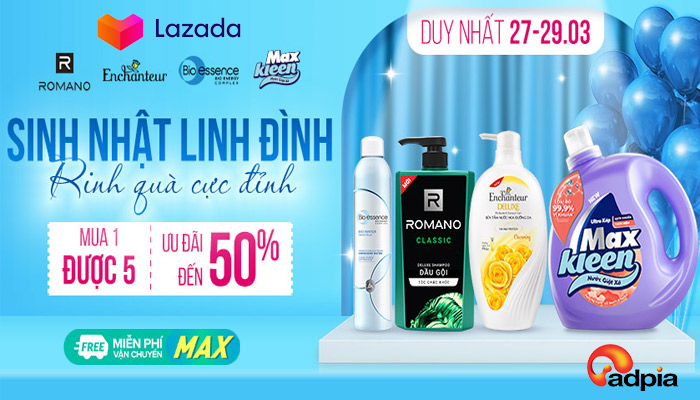 [LAZADA] SINH NHẬT LINH ĐÌNH - RINH QUÀ CỰC ĐỈNH CÙNG WIPRO