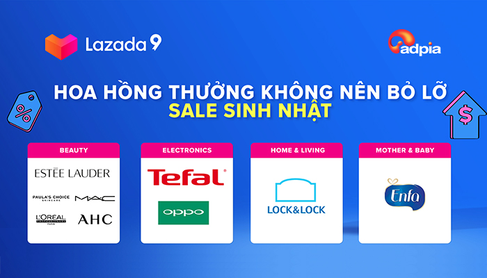 [LAZADA] CẬP NHẬT HOA HỒNG THƯỞNG THEO NGÀNH HÀNG