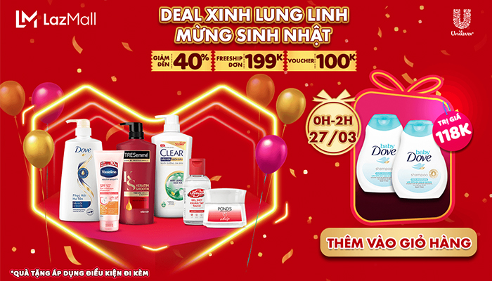[LAZADA] DEAL XINH LUNG LINH MỪNG SINH NHẬT ƯU ĐÃI HẤP DẪN