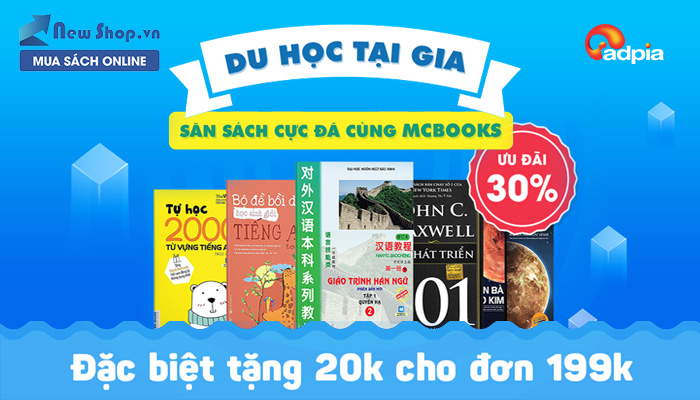 [NEWSHOP] DU HỌC TẠI GIA - SĂN SÁCH CỰC ĐÃ VỚI MCBOOKS SALE OFF 30%