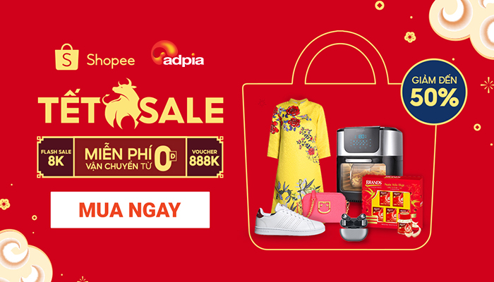 SHOPEE SALE TẾT 2021 SĂN VOUCHER 888K