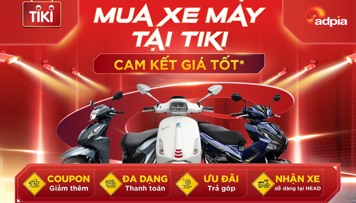 [TIKI] CƠN LỐC MÃ GIẢM GIÁ - RINH NGAY XE MÁY XỊN