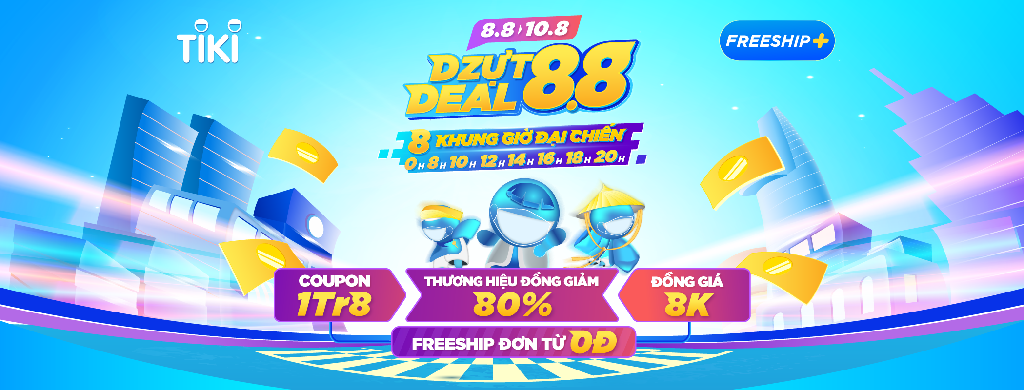[TIKI] KHỞI ĐỘNG CÙNG LỊCH DZỰT DEAL 8.8
