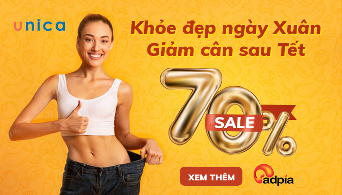 [UNICA] KHUYẾN MÃI 70% CÁC BÀI HỌC TẬP GIẢM CÂN ONLINE