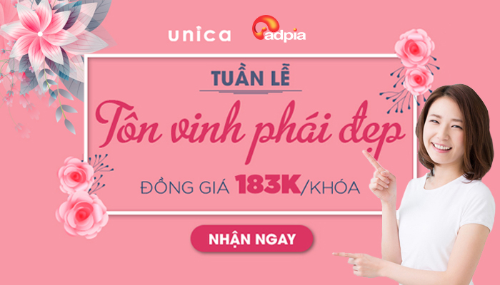 [UNICA] TUẦN LỄ VÀNG TÔN VINH PHỤ NỮ - MUA 3 TẶNG 1 CHỈ 183K