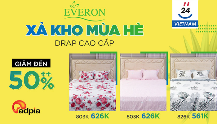 [YES24] EVERON XẢ KHO MÙA HÈ - DRAP CAO CẤP GIẢM ĐẾN 50%