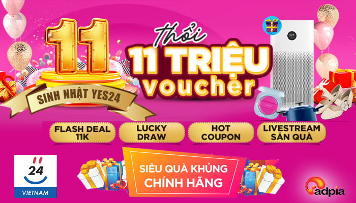[YES24] THỔI 11 TRIỆU VOUCHER MỪNG SINH NHẬT YES24