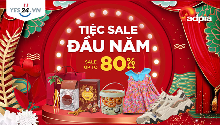 [YES24] TIỆC SALE ĐẦU NĂM - SALE UP TO 80%