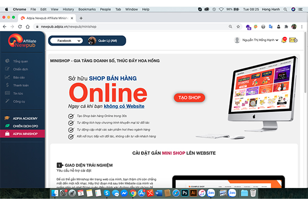 Thiết lập website/ blog chia sẻ tin khuyến mãi