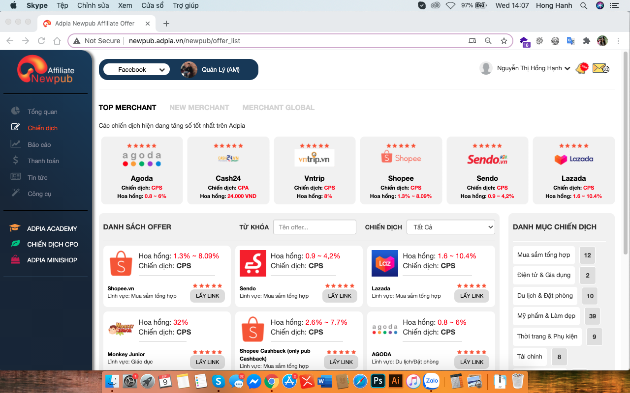 Tổng hợp các mạng affiliate marketing network uy tín nhất hiện nay