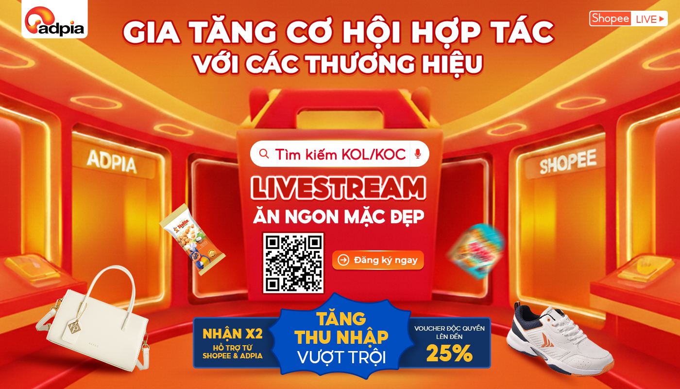 [SHOPEE] Tuyển KOL/KOC Livestream cuối tuần - Nhận hoa hồng khủng