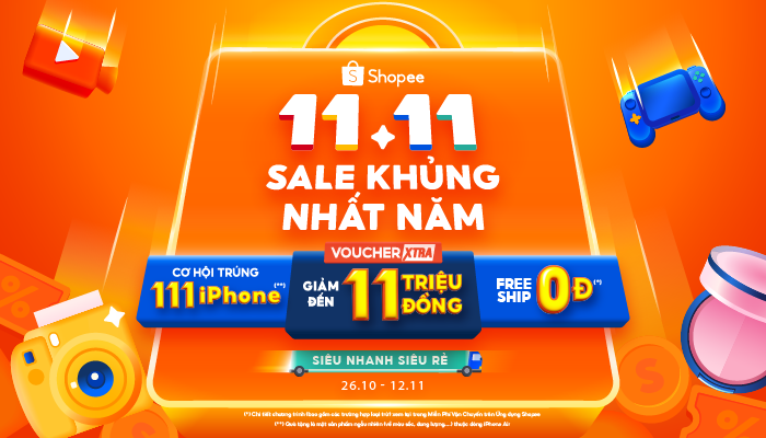 [SHOPEE] 11.11 Sale khủng nhất năm