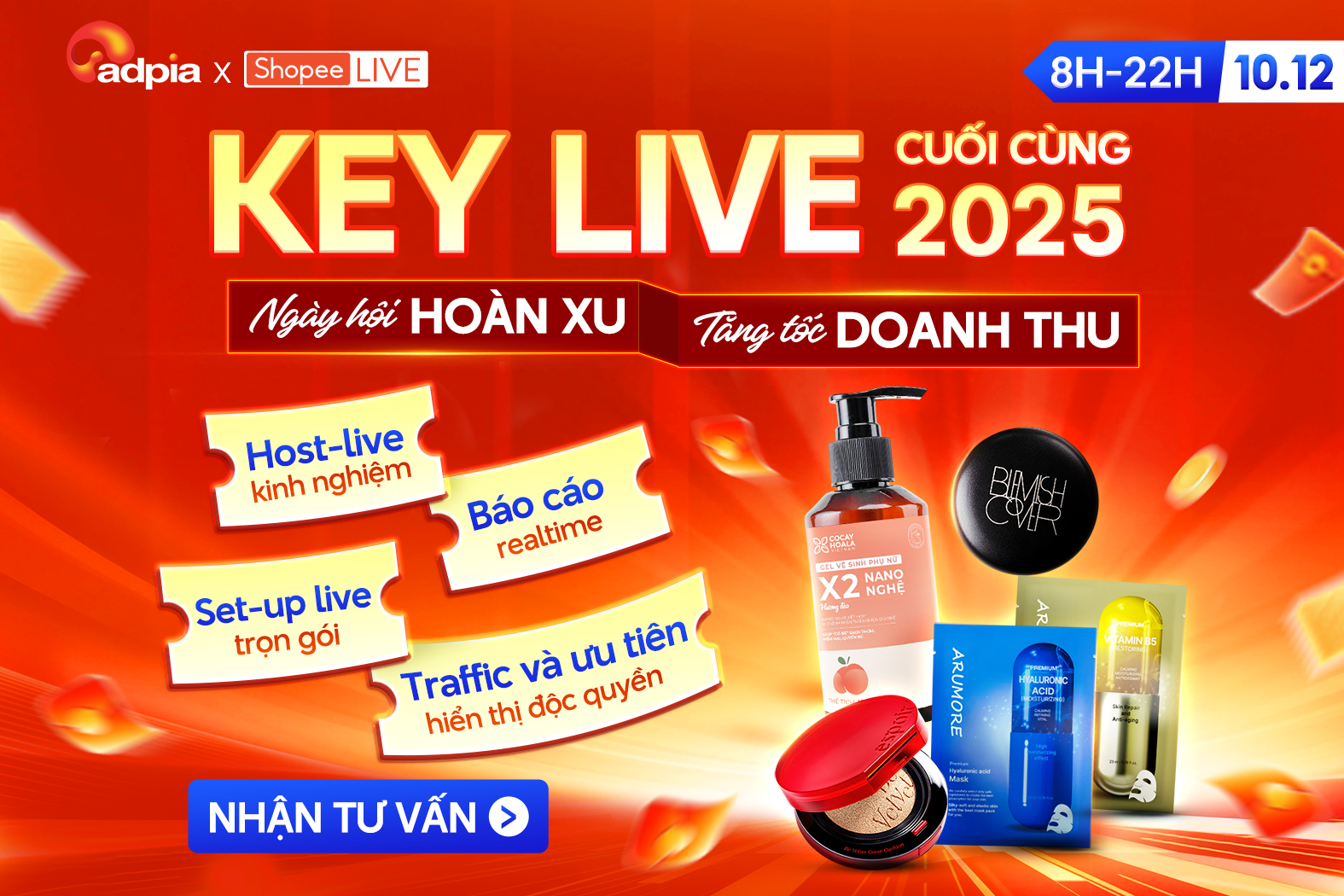KEYLIVE 10/12 – Cơ hội cuối cùng để Seller & Brand về số mùa shopping cuối năm!