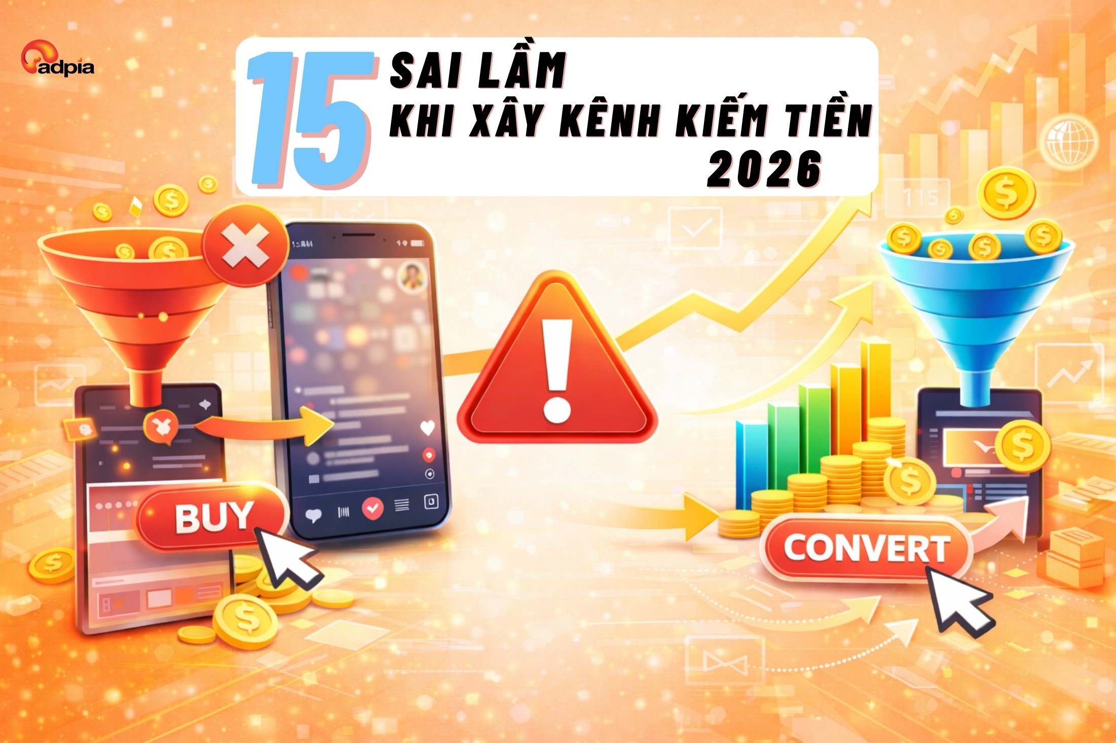 15 sai lầm cần thay đổi trong 2026 khi xây kênh kiếm tiền: không có chỗ cho nội dung hời hợt