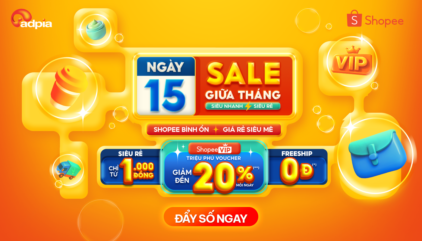15.3 SALE GIỮA THÁNG TRÊN SHOPEE (12–15.3)