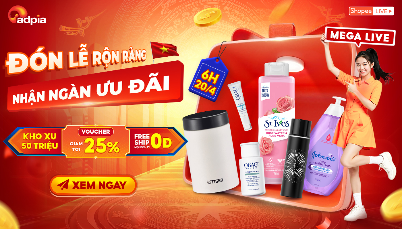 THÁNG 4 RỰC RỠ CÙNG ADPIA: LỊCH LIVESTREAM VÀ PHIÊN MEGA LIVE ĐẶC BIỆT CHÀO MỪNG ĐẠI LỄ