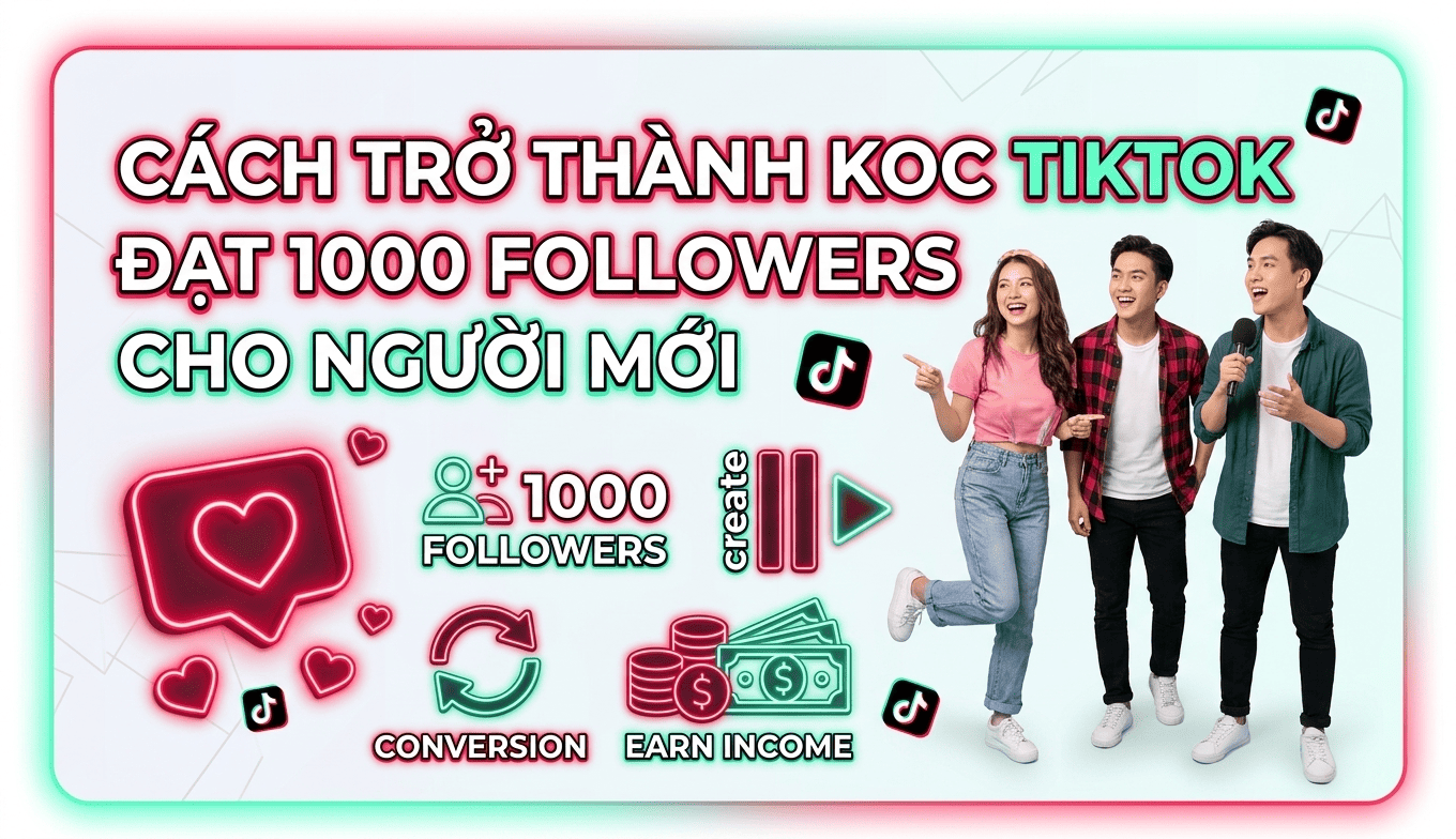KOC Tiktok - Tips đạt 1.000 Followers nhanh chóng cho người mới bắt đầu